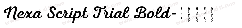 Nexa Script Trial Bold字体转换